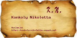 Konkoly Nikoletta névjegykártya