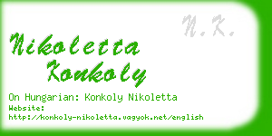 nikoletta konkoly business card